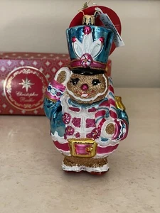 New Christopher Radko Gingerbread Nutcracker Sweetest Salute Ornament In Box! - Picture 1 of 10