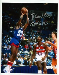 Bernard King Signed Auto 8x10 Photo w/ HOF 2013 New Jersey Nets JSA COA #1 - Picture 1 of 1