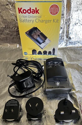 Kodak Battery Charger Kit K7600-C Li-lon Universal For KLIC Battery Works Tested — 第 1/4 张图片