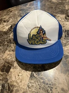 Vintage Snapback Mesh Trucker Hat Cap - Las Vegas Showgirl - Novelty Souvenir - Picture 1 of 3