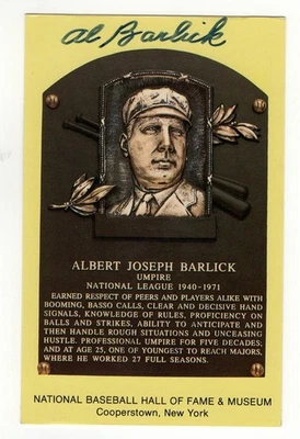 Al Barlick Signed Autographed HOF Postcard HOF Umpire JSA CB19935 - Image 1 of 3