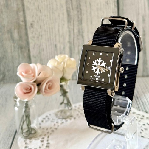 Orologio FENDI raro usato 6200Go quadroto quad soloo corp NEROnto
