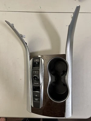 2015-2020 ACURA TLX Front Center Console Cup Holder with Electronic Shifter Wood - Image 1 of 2