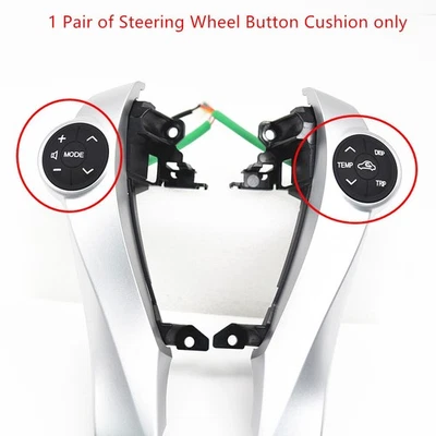 1 Pair Steering Wheel Control Rubber Button Pad For Toyota Prius & Prius C 11-14 - Image 1 of 4