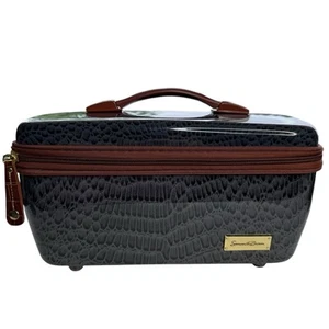 Samantha Brown Hard Train Case Zipper Makeup Vanity Carry On Gray - Picture 1 of 13