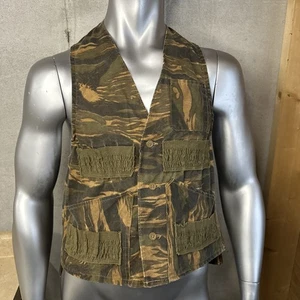 Vtg Tiger Camouflage Hunting Vest Trailblazer Winchester 1970s Men’s S-M - Picture 1 of 5