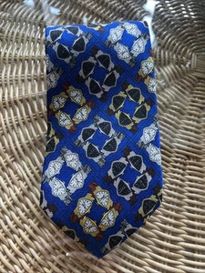 Very Cool Vintage Hamilton Ventura Men’s Neck Tie Blue With Ventura Watch Design - Picture 1 of 4