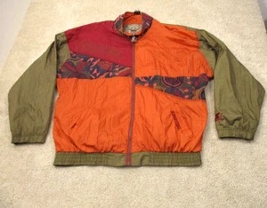 Vintage Starter Rugged Terrain Windbreaker Jacket Mens XL Colorblock 90s Orange - Picture 1 of 15