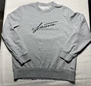 LACOSTE GRAUES SWEATSHIRT CLASSIC FIT GRÖSSE 6 / XL Spellout Alligator - Bild 1 von 7
