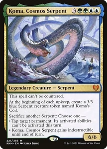 Koma, Cosmos Serpent 1x FOIL KHM MTG Kaldheim Mythic MINT green blue - Picture 1 of 1