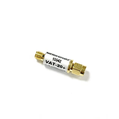 Mini-Circuits VAT-20+ Coaxial SMA Fixed Attenuator 50 Ohms 0.5W 20dB DC to 6 GHz - Image 1 of 4