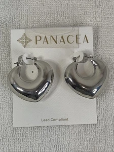 Panacea Chunky Silver Hoop Earrings for Women - Picture 1 of 5