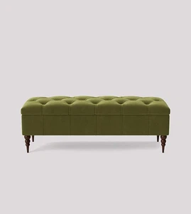 Swoon Plymouth Footstool Plymouth Fern Easy Velvet - Picture 1 of 16