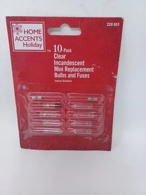 2.5 volt Christmas Light Bulbs Clear Mini With Fuses For String Lights - Image 1 of 4