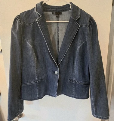 Chaqueta de mezclilla corta para mujer Inc International Concepts talla XL Foto 1 de 2