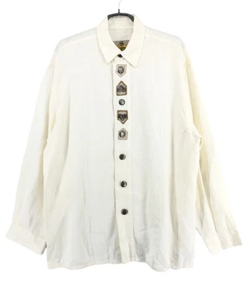 Vintage WOLPERDINGER Men Classic National White 100% Linen Shirt Size L - Image 1 of 4