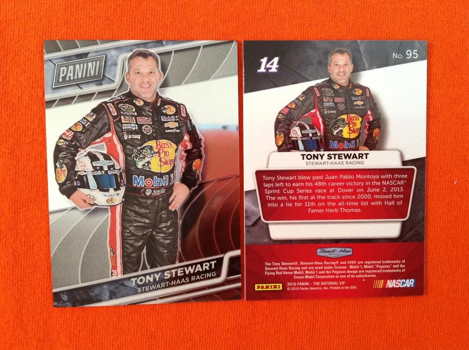 2016 Panini National VIP Gold Chrome Base #95 TONY STEWART Stewart Haas Racing - Image 1 of 1