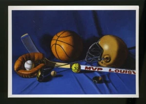 MAJOR SPORTS MONTAGE by Bill Williams BILL GOFF Postcard 1995 - Picture 1 of 2