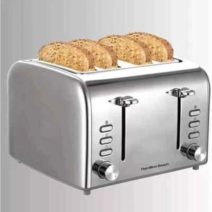 Hamilton Beach Rise 4-Scheiben-Toaster gebürsteter & polierter Edelstahl - Bild 1 von 7