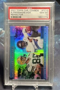 2001 TOPPS CHROME COMBOS MICHAEL VICK  REFRACTOR RC ROOKIE PSA 10 POP 21 RARE 🔥