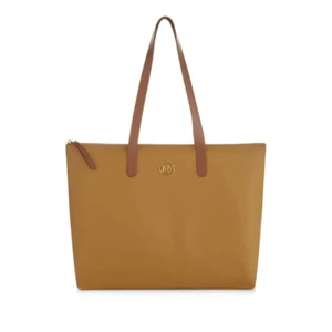 Joy Mangano Luxe Echtleder Handtasche Beuteltasche Camel - Bild 1 von 3