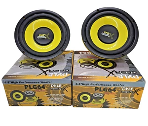 Pair of Pyle Gear 6.5in 300W High Performance Car/Boat Woofers PLG64 Speakers - Picture 1 of 10