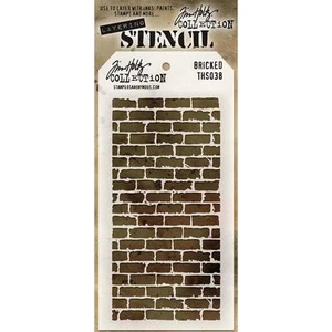 Tim Holtz Layering Stencil ~ BRICKED ~ THS038 ~ Stampers Anonymous - Picture 1 of 1