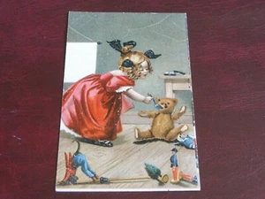 ORIGINAL M. GREINER SIGNED CHILDREN EMBOSSED POSTCARD, TEDDY BEAR. - Picture 1 of 2
