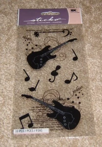 EK Success Sticko Silhouette Gitarren Stickerbogen - Bild 1 von 2