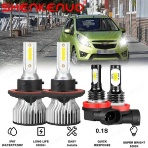 For Chevrolet Spark 2012-2015 Combo H13 9008 LED Headlight H11 Fog Light Bulb - Picture 1 of 18
