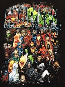 Marvel Small T Shirt Character Roster X Men Captain America Iron Man Hulk Ghost - Picture 1 of 5