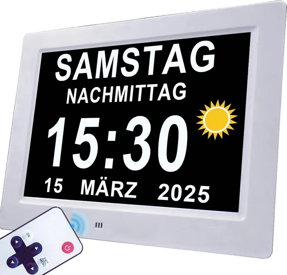 Elektronische Tag Datum Kalender Uhr, nicht abgekürzte Tag Datum, große Uhr - Bild 1 von 4