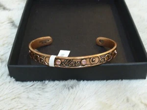 Alex And Ani Love Cuff Bracelet Copper Tone NWT SALE - Picture 1 of 2