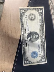 1914 $5 Philadelphia Federal Reserve Note - Picture 1 of 5