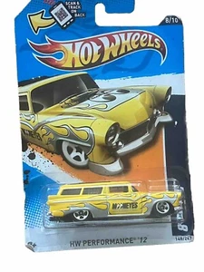 HOT WHEELS 8 CRATE YELLOW MOONEYES #148 HW PERFORMANCE '12 8/10 WAGON 2012 NEW - Picture 1 of 2