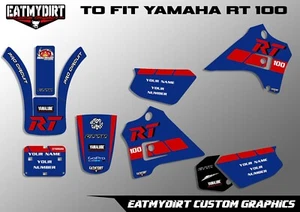 PER YAMAHA RT100 ADESIVO GRAFICO SEMI PERSONALIZZATO MOTOCROSS MX DECALCOMANIE RT 100 - Foto 1 di 2
