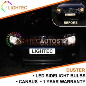 2x DACIA DUSTER CANBUS NO ERROR SMD LED XENON WHITE W5W T10 501 SIDE LIGHT BULBS - Picture 1 of 1