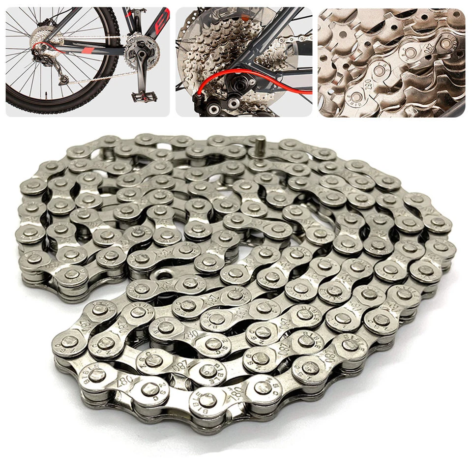 6 7 8 9 18 21 24 27 Speed Bike Chain Stretch-Proof Links For Campy SRAM Shimano - Image 1 of 4
