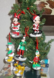 JUEGO DE ADORNOS DE NAVIDAD DISNEY MICKEY MOUSE & PANG 6 MICK, MINN, DON, DAISY, GOO - Imagen 1 de 12