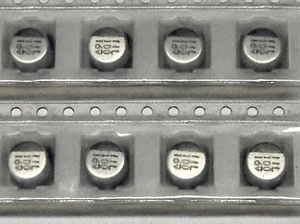 10 Stück Elkos Rubycon 100 µF / 16 V - SMD Chip Aluminum Capacitors (M2063) - Picture 1 of 5