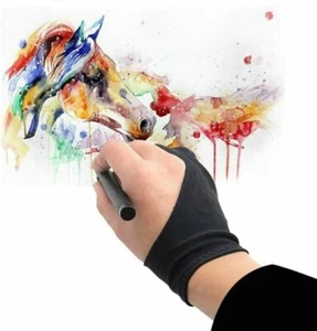 1pc Two Finger Anti-fouling Glove For Artist Drawing & Pen Graphic Tablet Pad- - Picture 1 of 6
