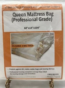 Queen Mattress Professional Grade Bag for Moving Storage 60” x 14” x 104” NEW - Picture 1 of 4