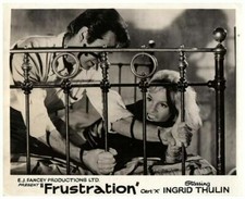 Frustration Original Lobby Card Ingrid Thulin  Nikos Kourkoulos fight in bed