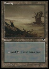 Magic the Gathering MTG Swamp (340) Tempest   LP
