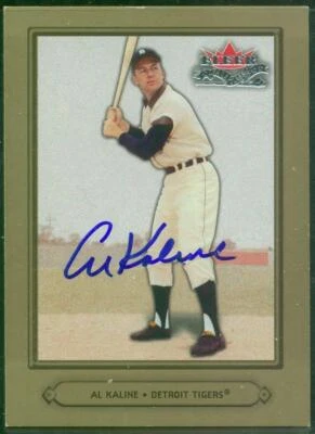 081, Original Autograph, Al Kaline HOF, 2002 Fleer Fall Classic, #6, Tigers - Image 1 of 3