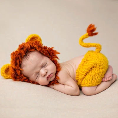 Lion Crochet Knit Newborn Baby Girls Boys Costume Photo Photography Prop Outfits - image 1 of 4