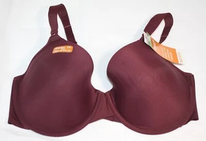 NEW WARNER'S underwire with lift BRA cloud 9 RD0771A 36D WINE - Picture 1 of 5