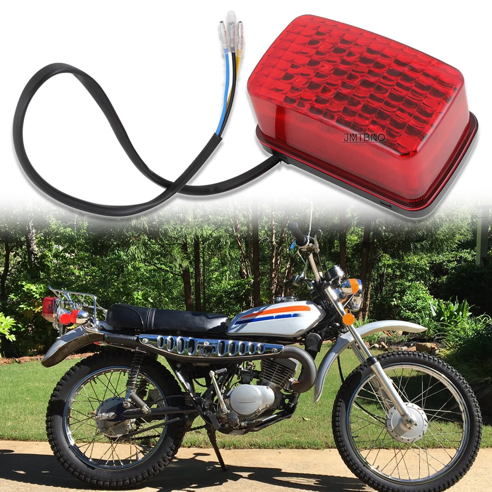 For Suzuki TS185 TS100 TS125 TS250 Motorcycle LED Tail Light Running Brake Light - Image 1 of 4