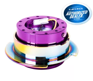 NRG Steering Wheel Quick Release Gen 2.5 Purple Body Neochrome ring SRK-250PP-MC - Foto 1 di 1
