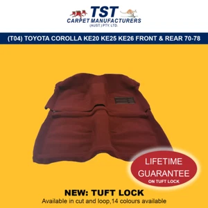 MOULDED CAR CARPET FITS (T04) TOYOTA COROLLA KE20 KE25 KE26 FRONT & REAR 70-78 - Picture 1 of 31